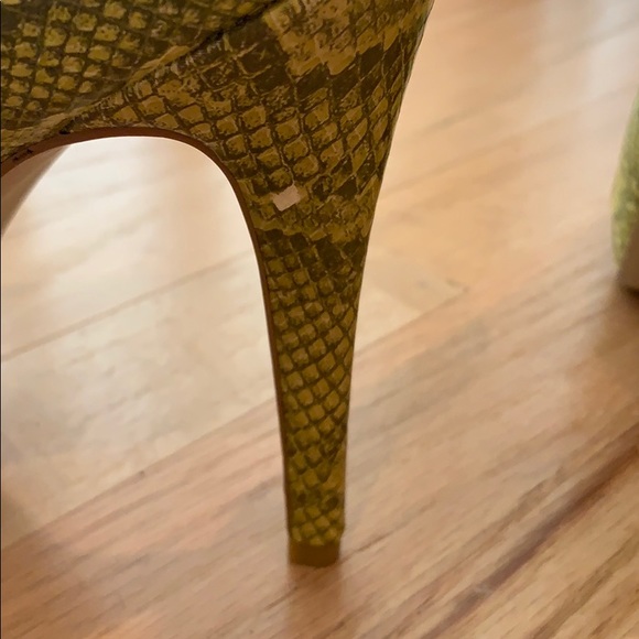 Colin Stuart  Lime python Platform High Heel Sz 10 - Picture 11 of 11